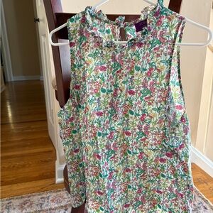 J. Crew Multicolor Floral Sleeveless Top